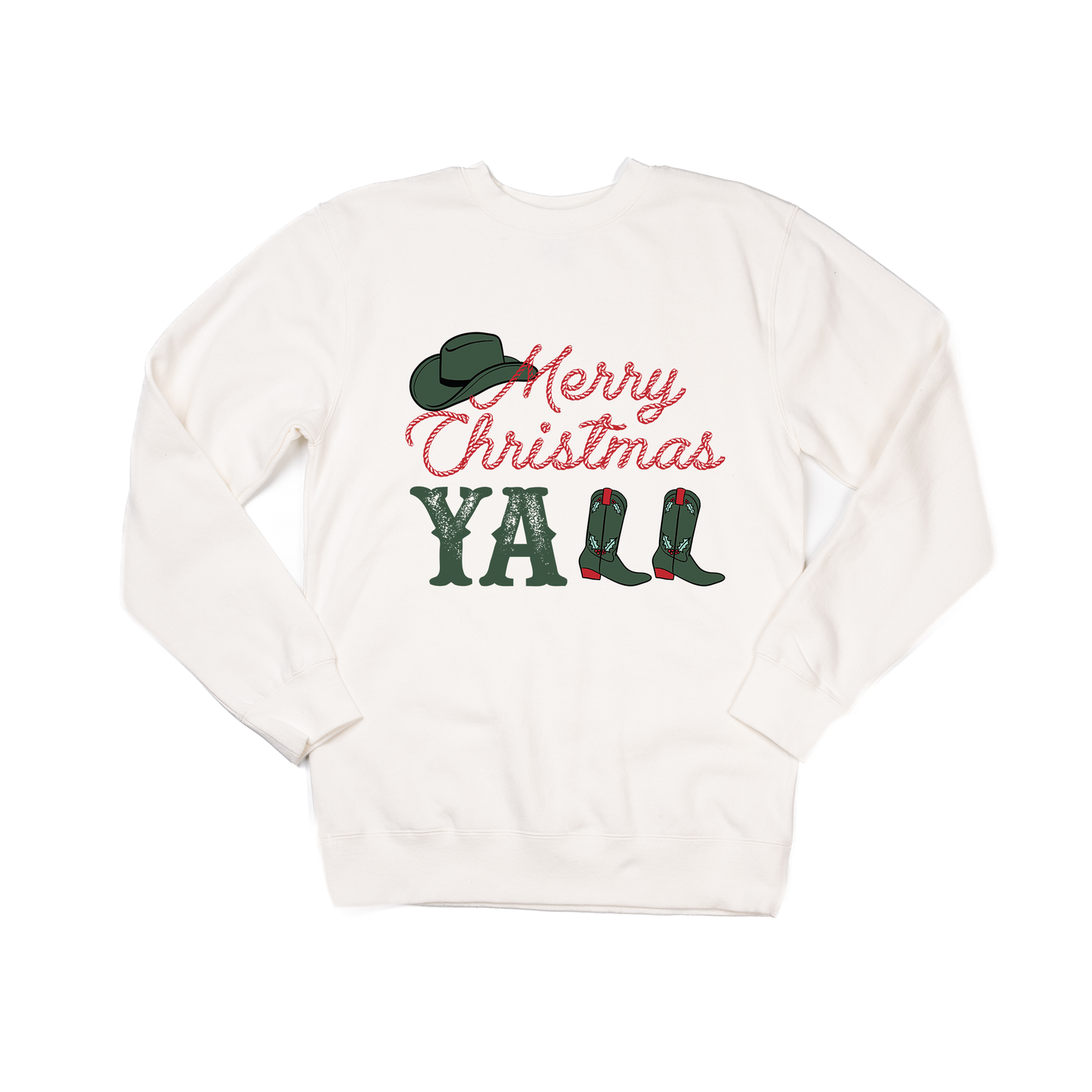 Merry Christmas Y'all - Sweatshirt (Creme)