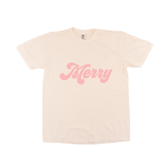 Merry (Retro, Pink) - Tee (Vintage Natural, Short Sleeve)
