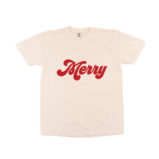Merry (Retro, Red) - Tee (Vintage Natural, Short Sleeve)