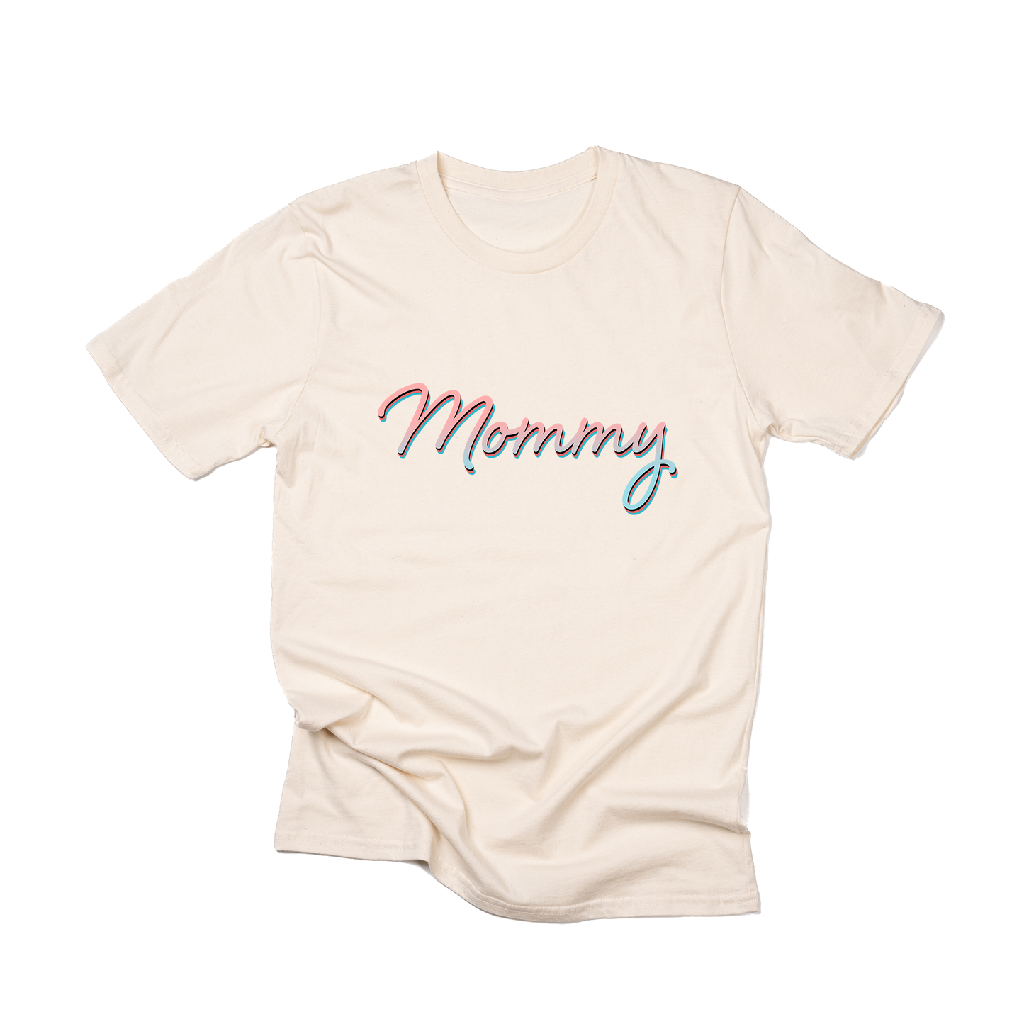 Mommy (90's Inspired, Pink/Blue) - Tee (Natural)