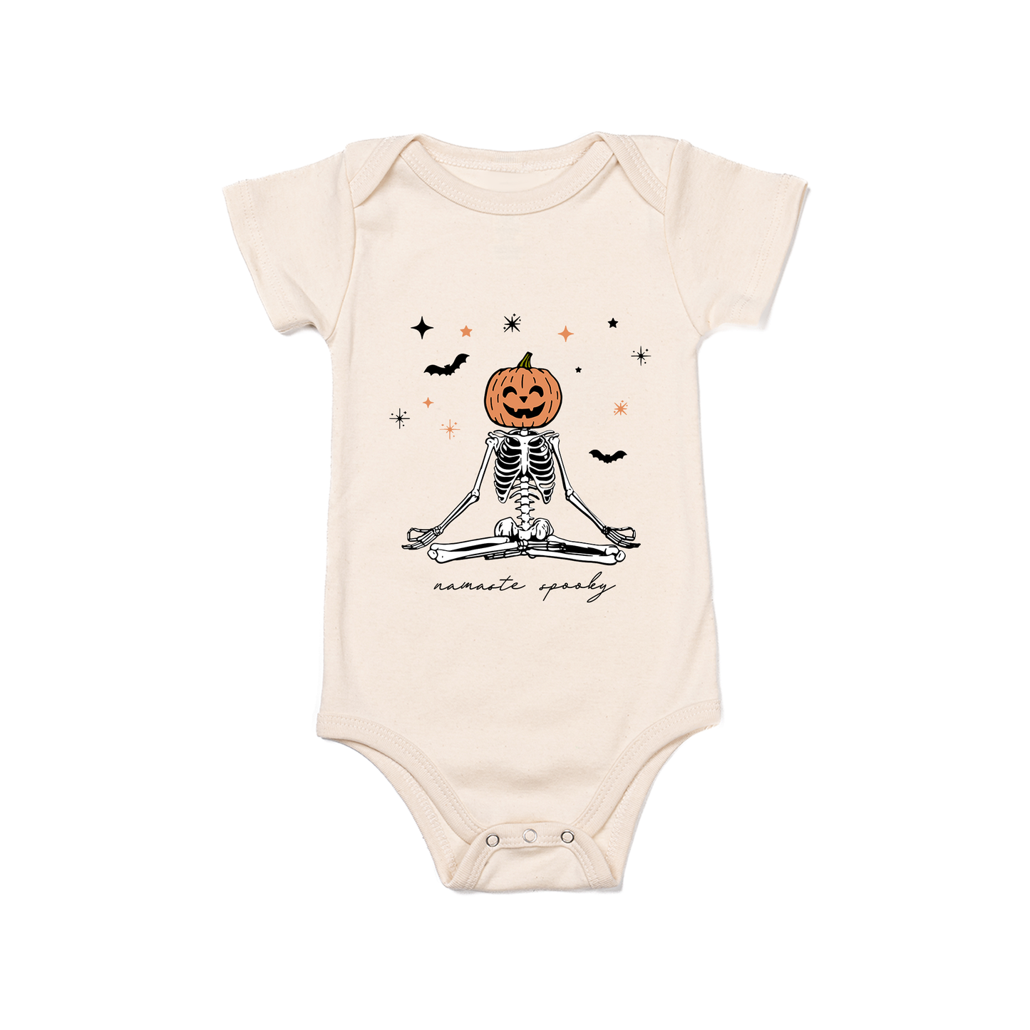 Namaste Spooky - Bodysuit (Natural, Short Sleeve)