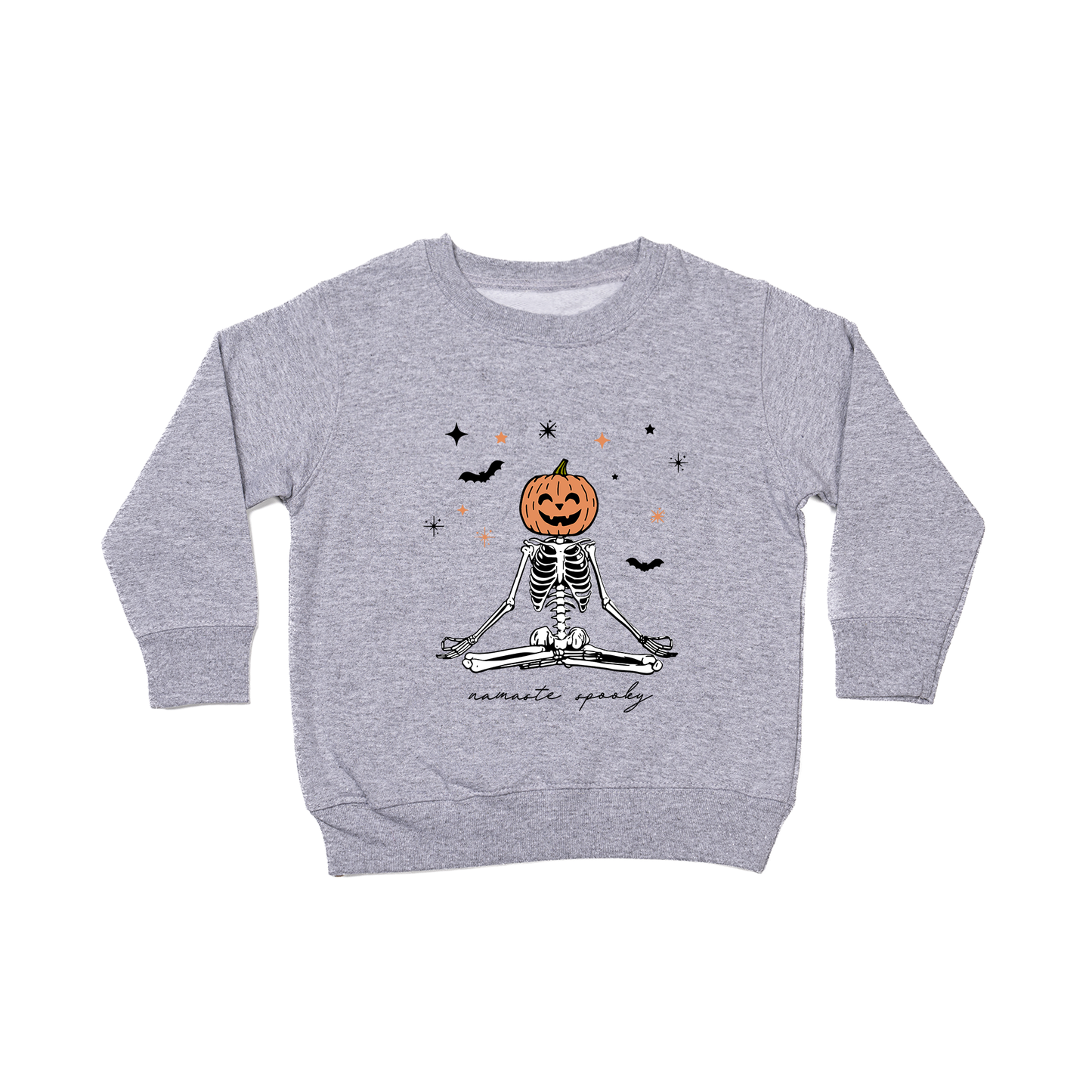 Namaste Spooky - Kids Sweatshirt (Heather Gray)