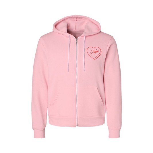 Naps Lover - Zip-up Hoodie (Pink)