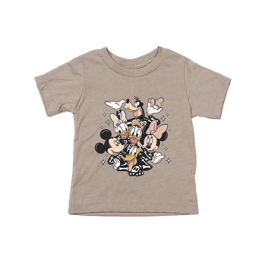 Neutral Magic Mouse Friends (Skeleton) - Kids Tee (Pale Moss)