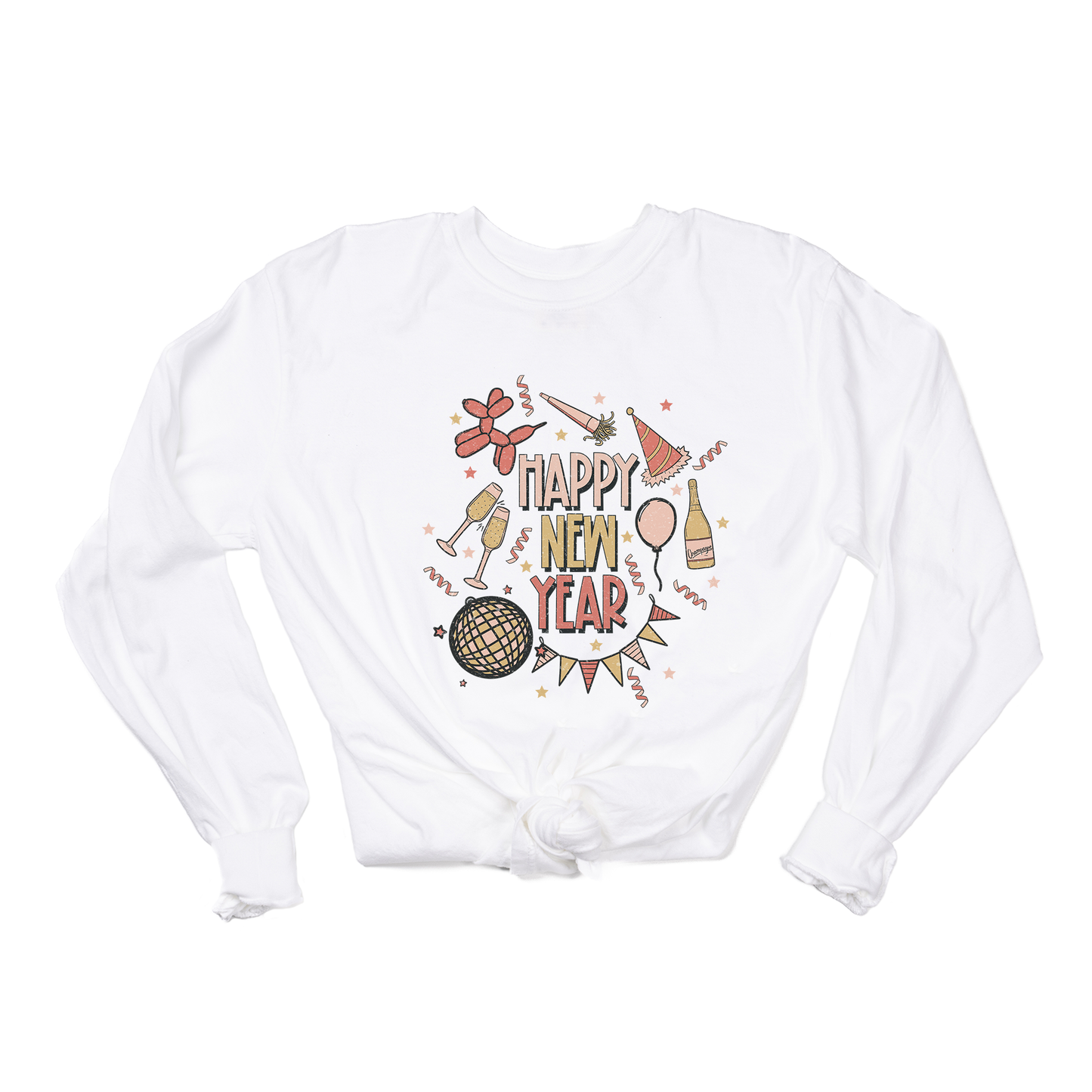 New Year Party Vibes - Tee (Vintage White, Long Sleeve)