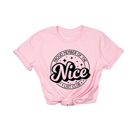 Nice List Club (Black) - Tee (Pink)