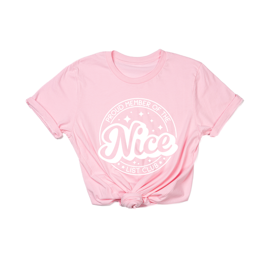 Nice List Club (White) - Tee (Pink)