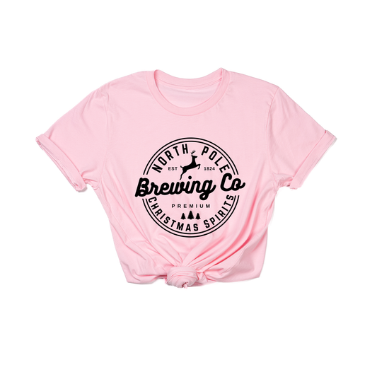 North Pole Brewing Co. (Black) - Tee (Pink)