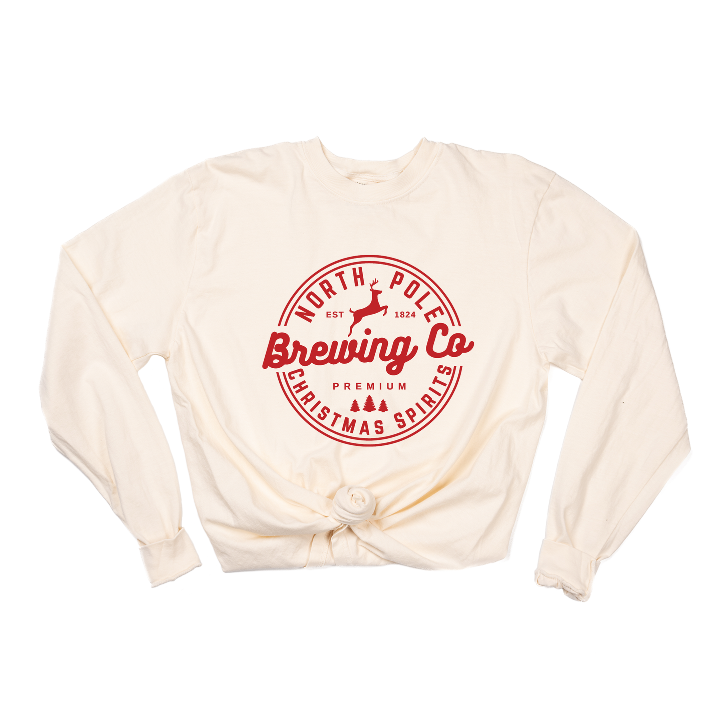North Pole Brewing Co. (Red) - Tee (Vintage Natural, Long Sleeve)