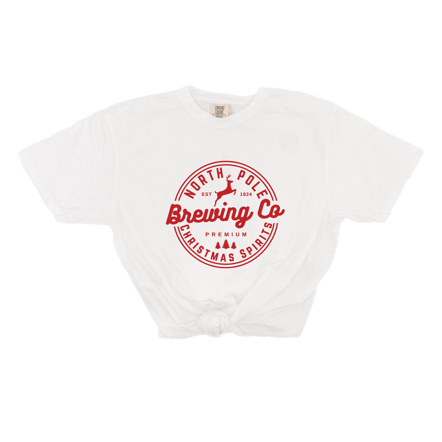 North Pole Brewing Co. (Red) - Tee (Vintage White, Short Sleeve)