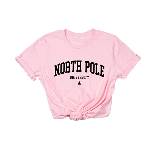 North Pole University (Black) - Tee (Pink)