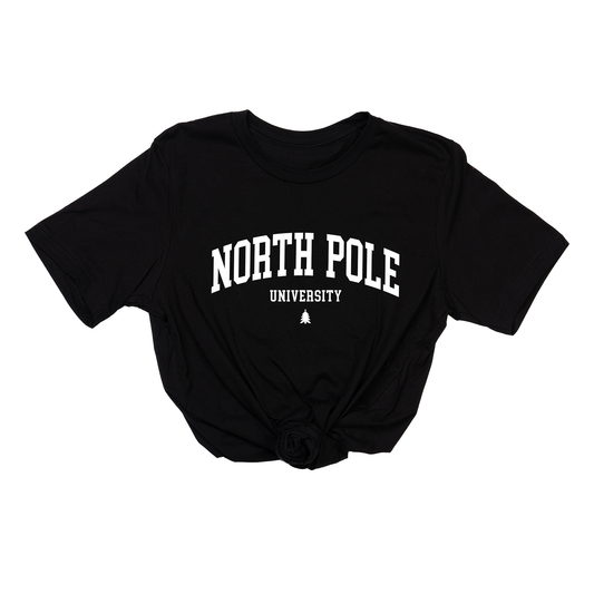 North Pole University (White) - Tee (Black)