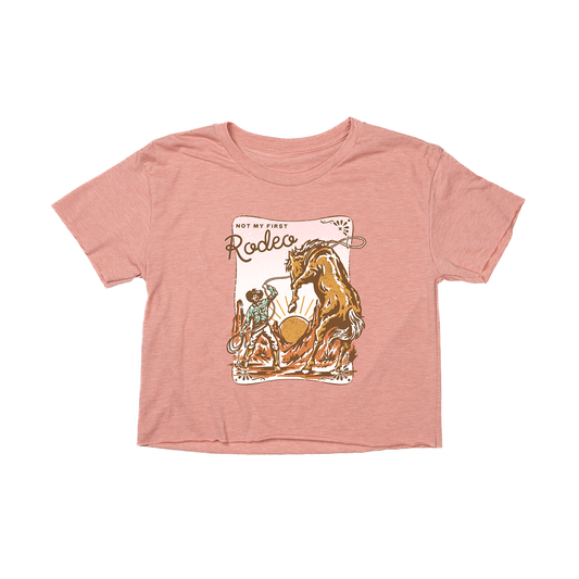 Not My First Rodeo - Cropped Tee (Heather Sedona Pink)