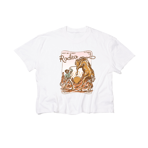 Not My First Rodeo - Cropped Tee (White)