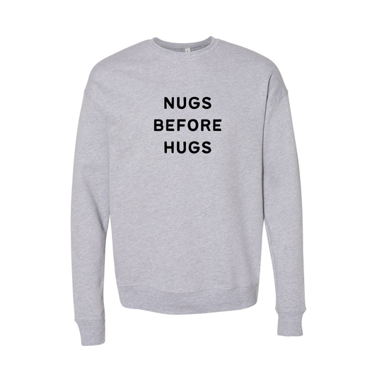 Nugs Before Hugs (Black) - Sweatshirt (Heather Gray)