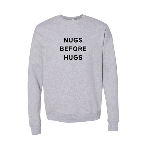 Nugs Before Hugs (Black) - Sweatshirt (Heather Gray)