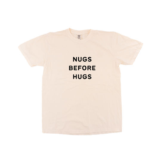 Nugs Before Hugs (Black) - Tee (Vintage Natural, Short Sleeve)