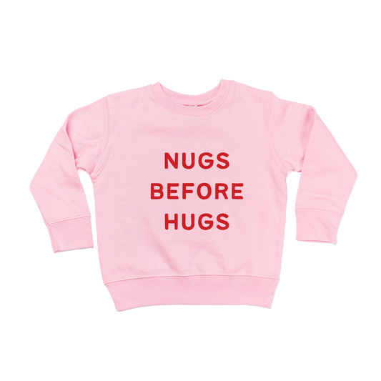 Nugs Before Hugs (Red) - Kids Sweatshirt (Pink)