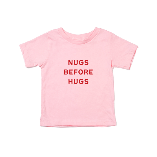 Nugs Before Hugs (Red) - Kids Tee (Pink)