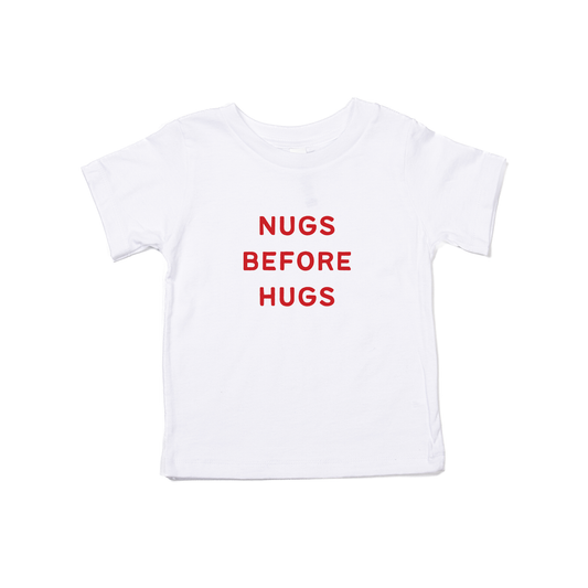 Nugs Before Hugs (Red) - Kids Tee (White)