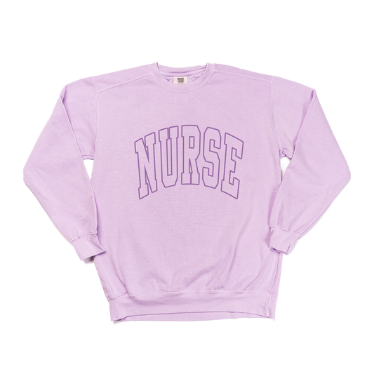 Nurse Varsity - Sweatshirt (Pale Purple)