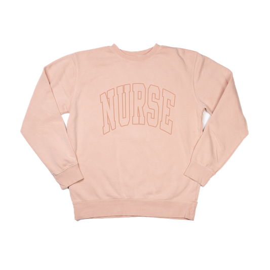 Nurse Varsity - Sweatshirt (Dusty Peach)