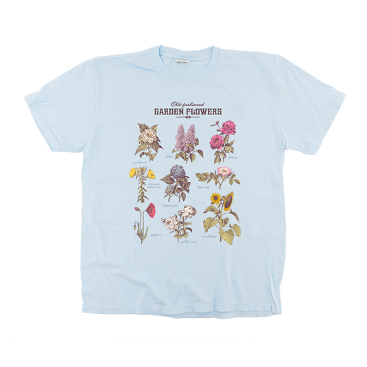 Old Fashioned Garden Flowers - Tee (Pale Blue)
