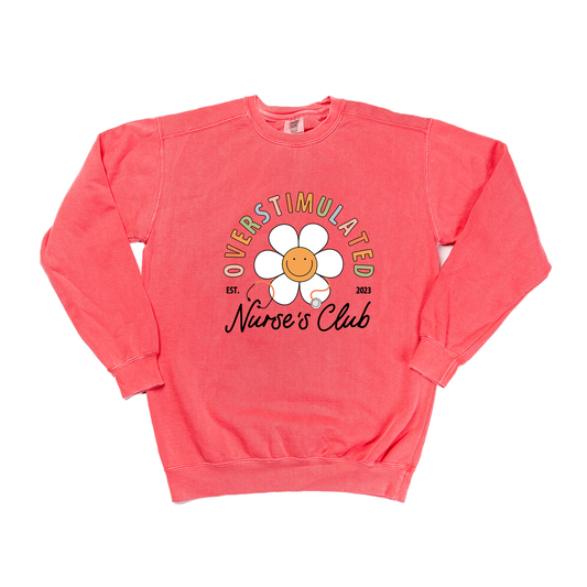 Overstimulated Nurses Club - Sweatshirt (Watermelon)