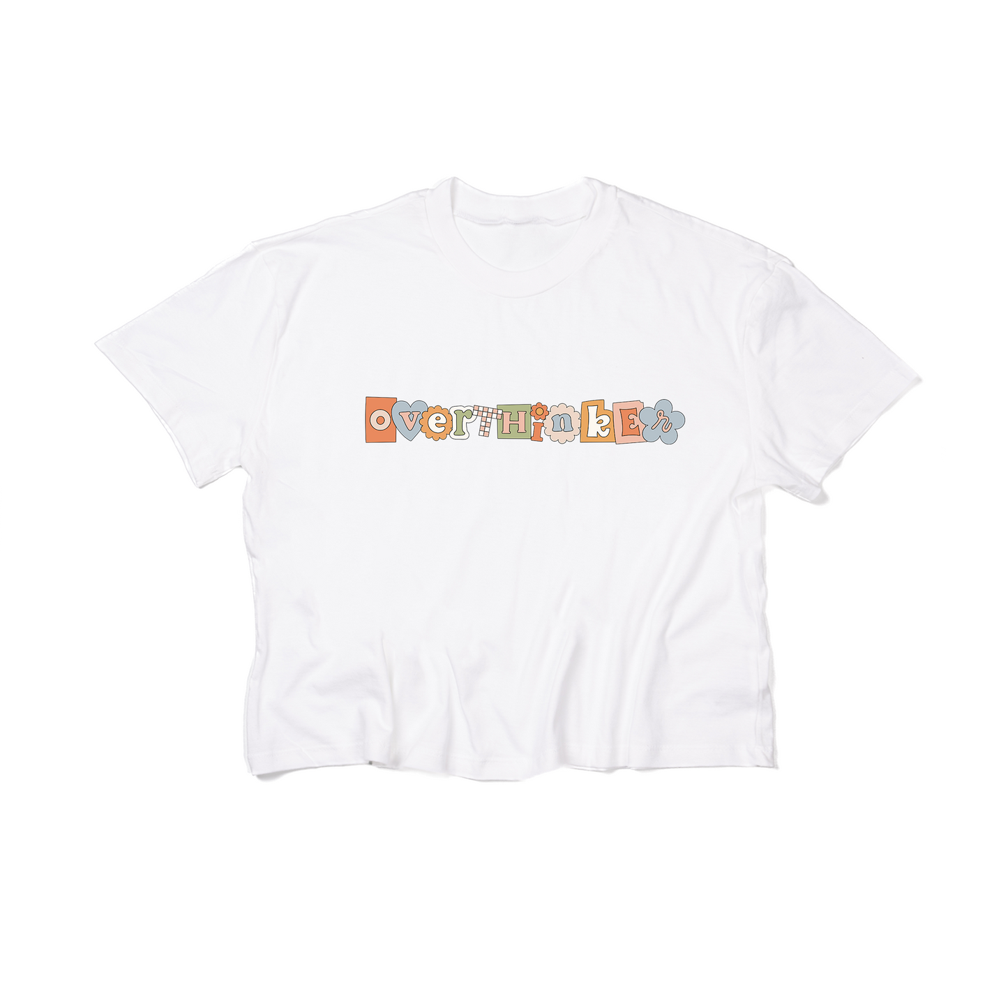 Overthinker - Cropped Tee (White)