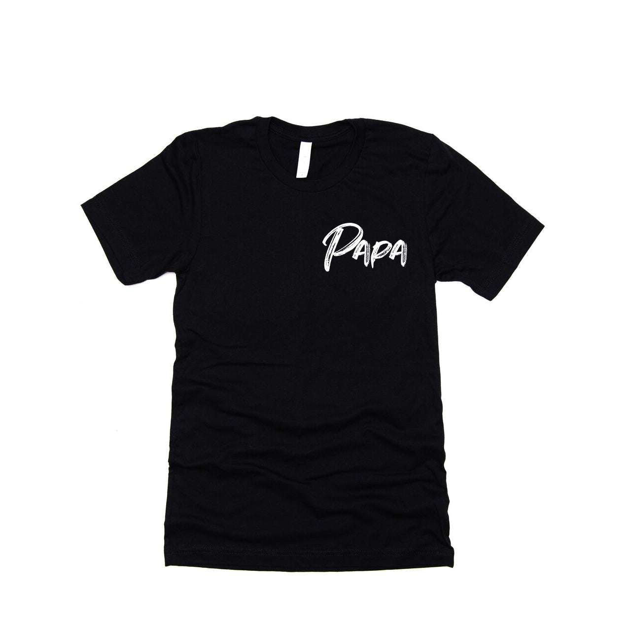 Papa (Brushed, White, Pocket) - Tee (Black)