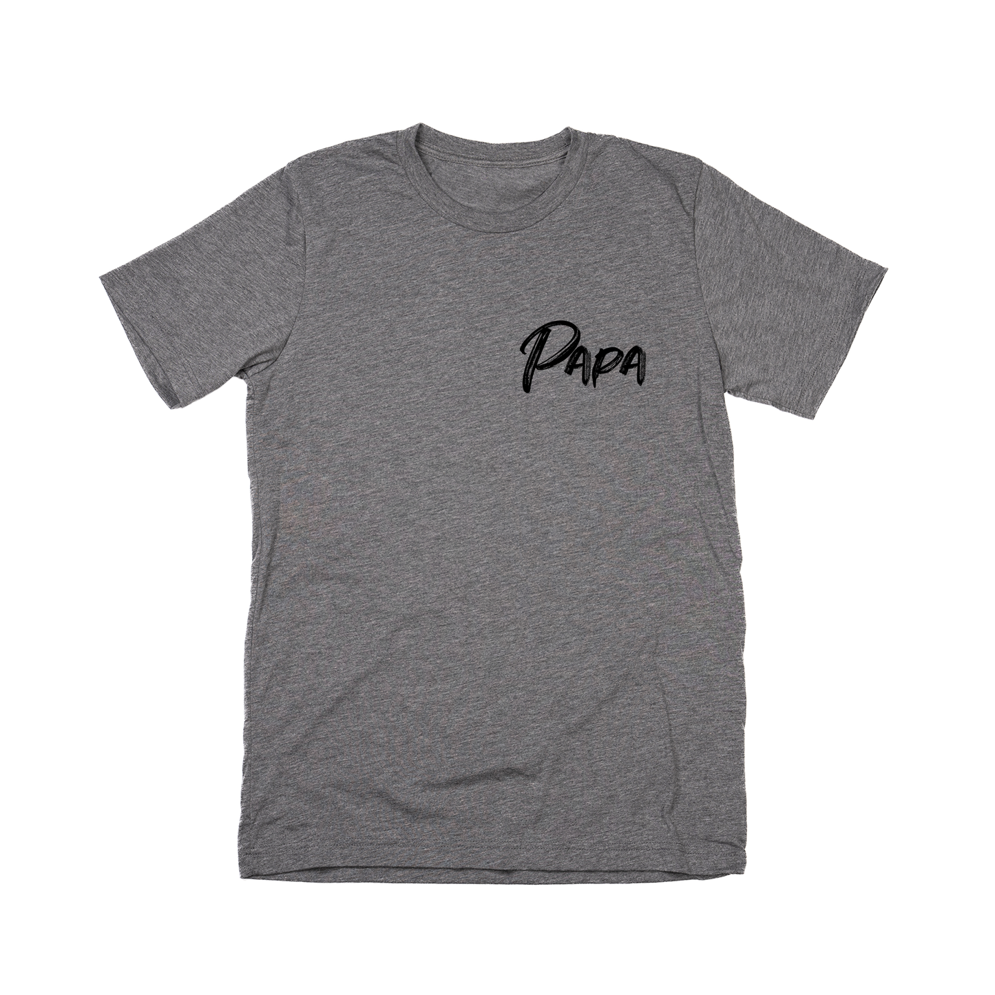 Papa (Brushed, Black, Pocket) - Tee (Gray)