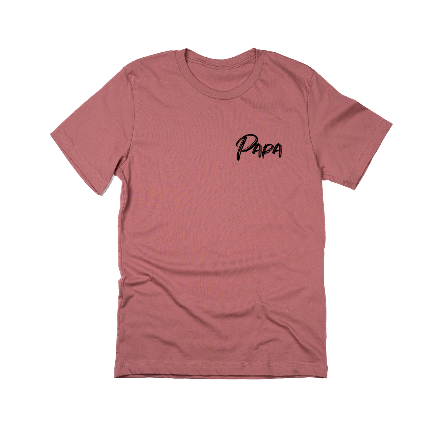 Papa (Brushed, Black, Pocket) - Tee (Mauve)