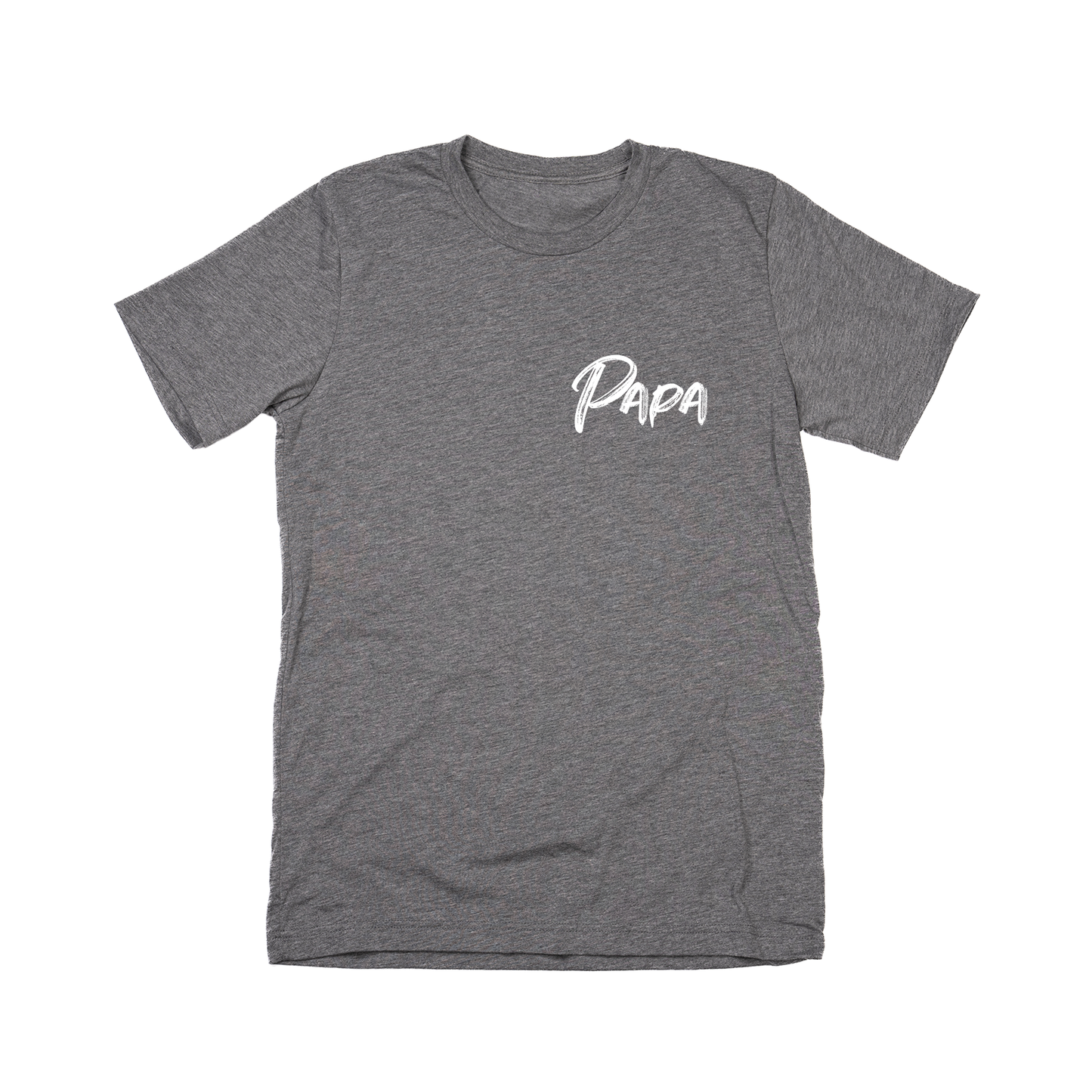 Papa (Brushed, White, Pocket) - Tee (Gray)