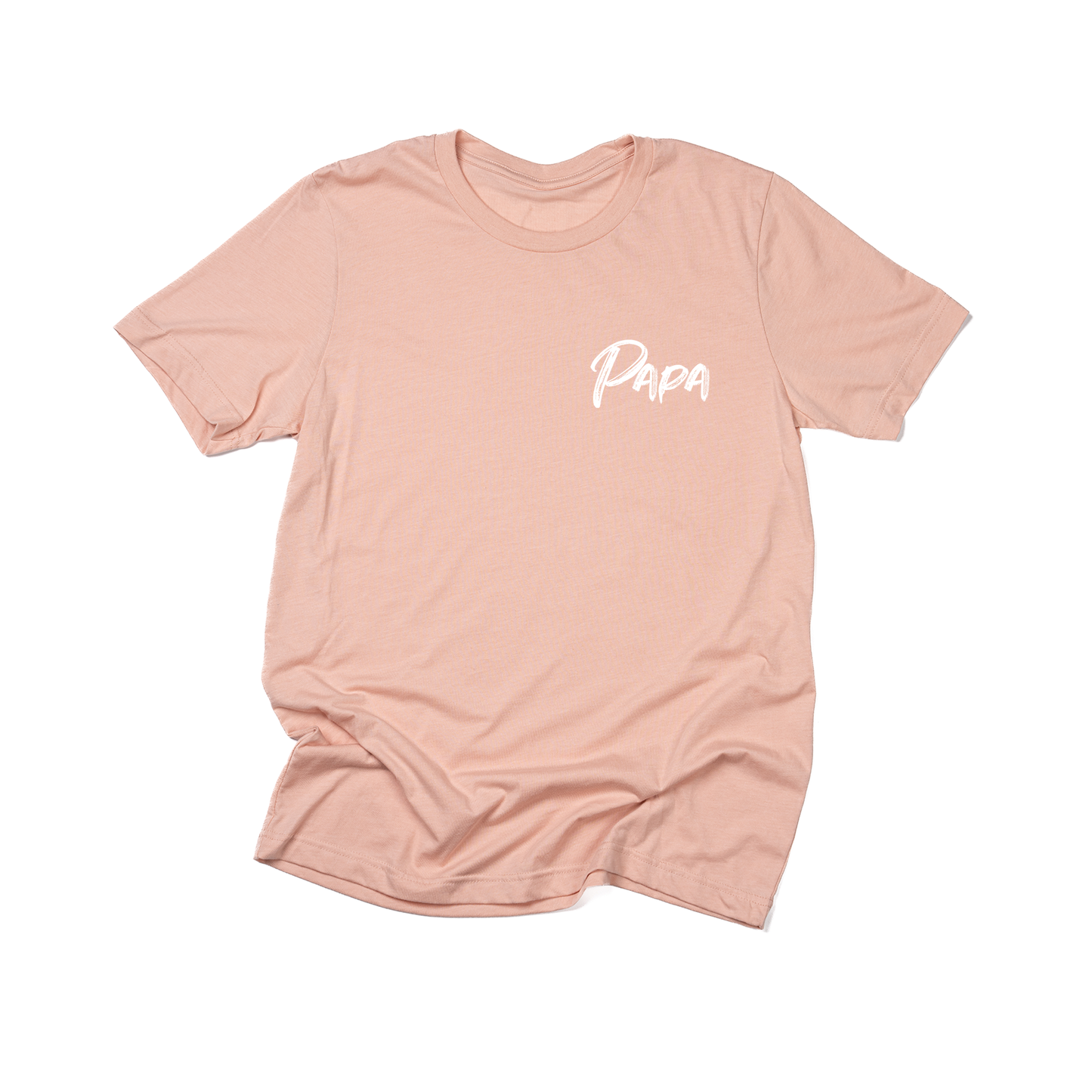 Papa (Brushed, White, Pocket) - Tee (Peach)