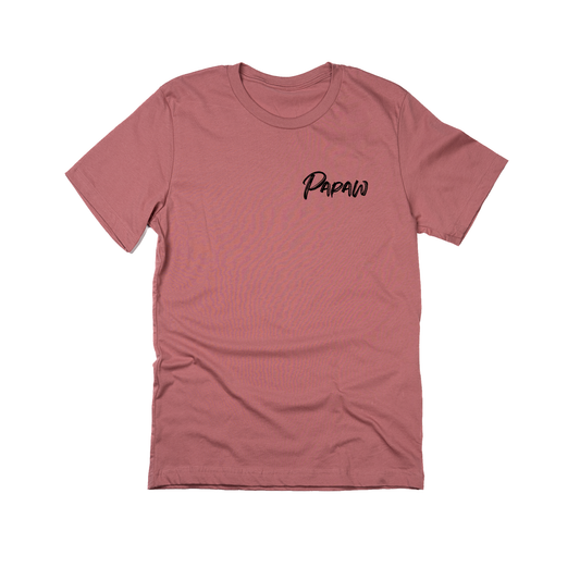 Papaw (Brushed, Black, Pocket) - Tee (Mauve)