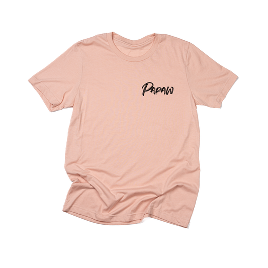 Papaw (Brushed, Black, Pocket) - Tee (Peach)