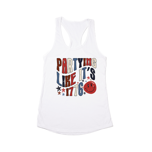 Partying like its 1776 - Women's Racerback Tank Top (White)