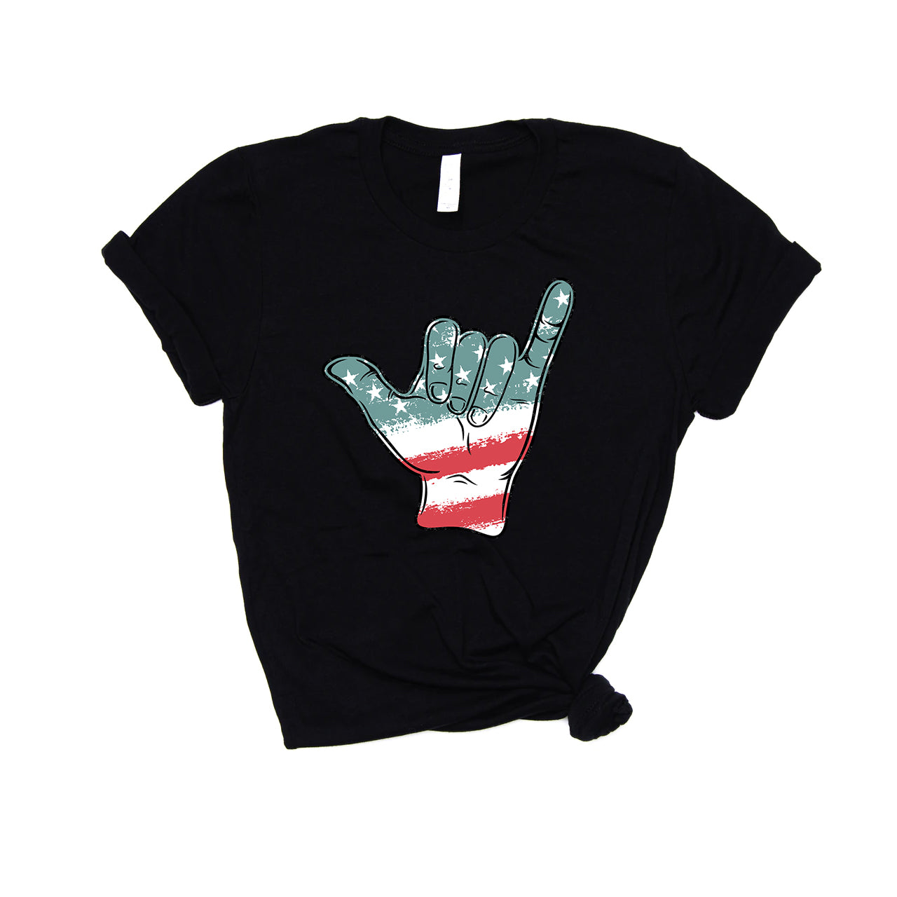 Patriotic Hang Loose - Tee (Black)