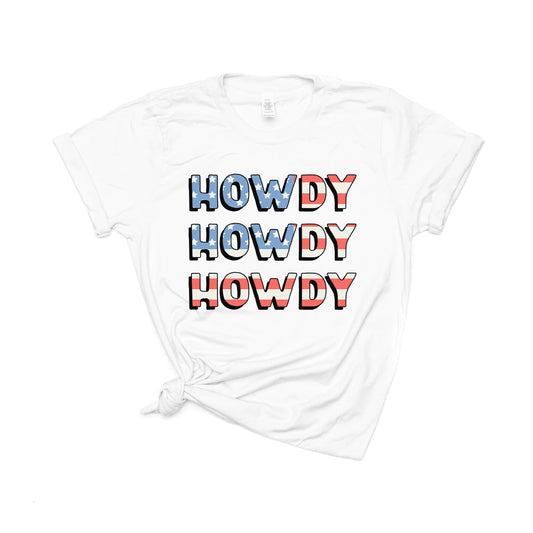 Patriotic Howdy - Tee (White)