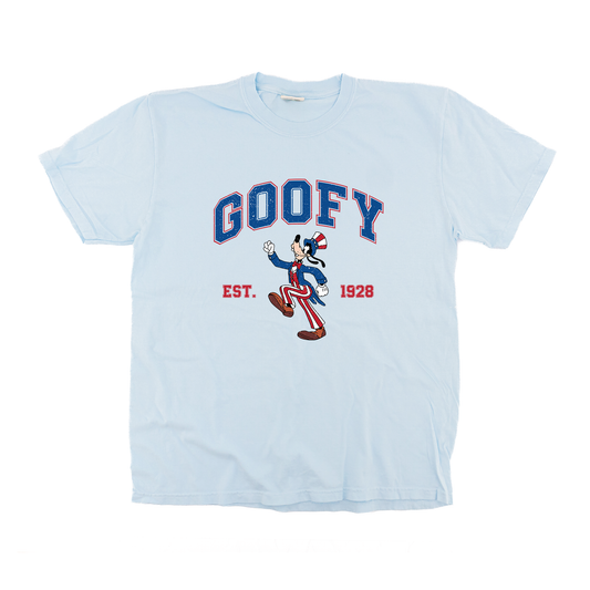 Patriotic Magic Mouse Character (Goofy) - Tee (Pale Blue)