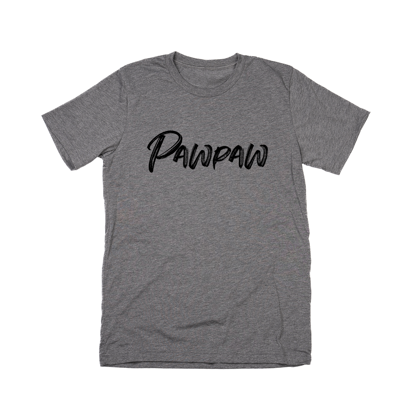 Pawpaw (Brushed, Black, Across Front) - Tee (Gray)