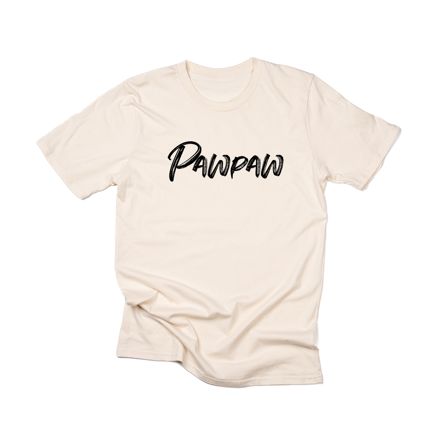 Pawpaw (Brushed, Black, Across Front) - Tee (Natural)