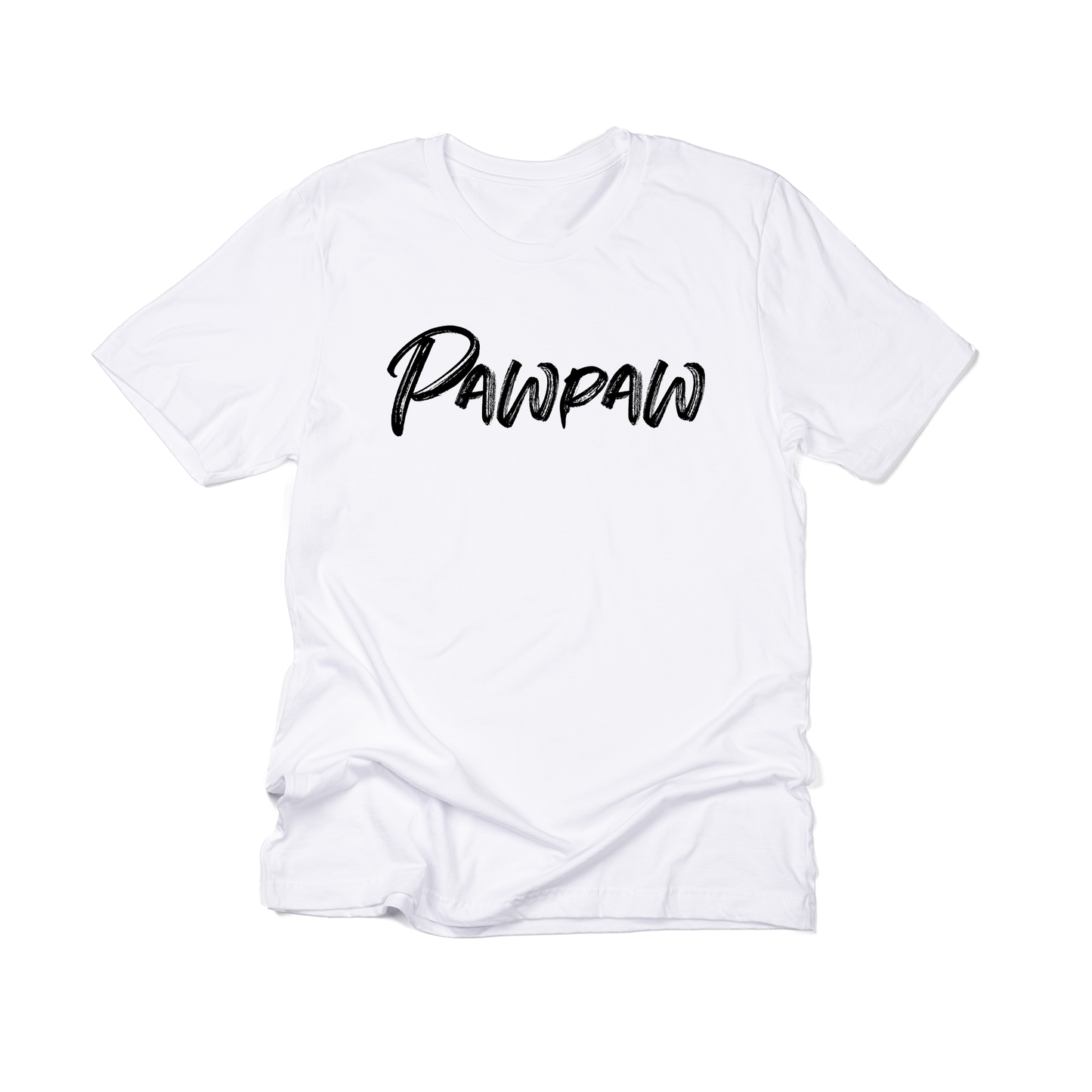 Pawpaw (Brushed, Black, Across Front) - Tee (White)