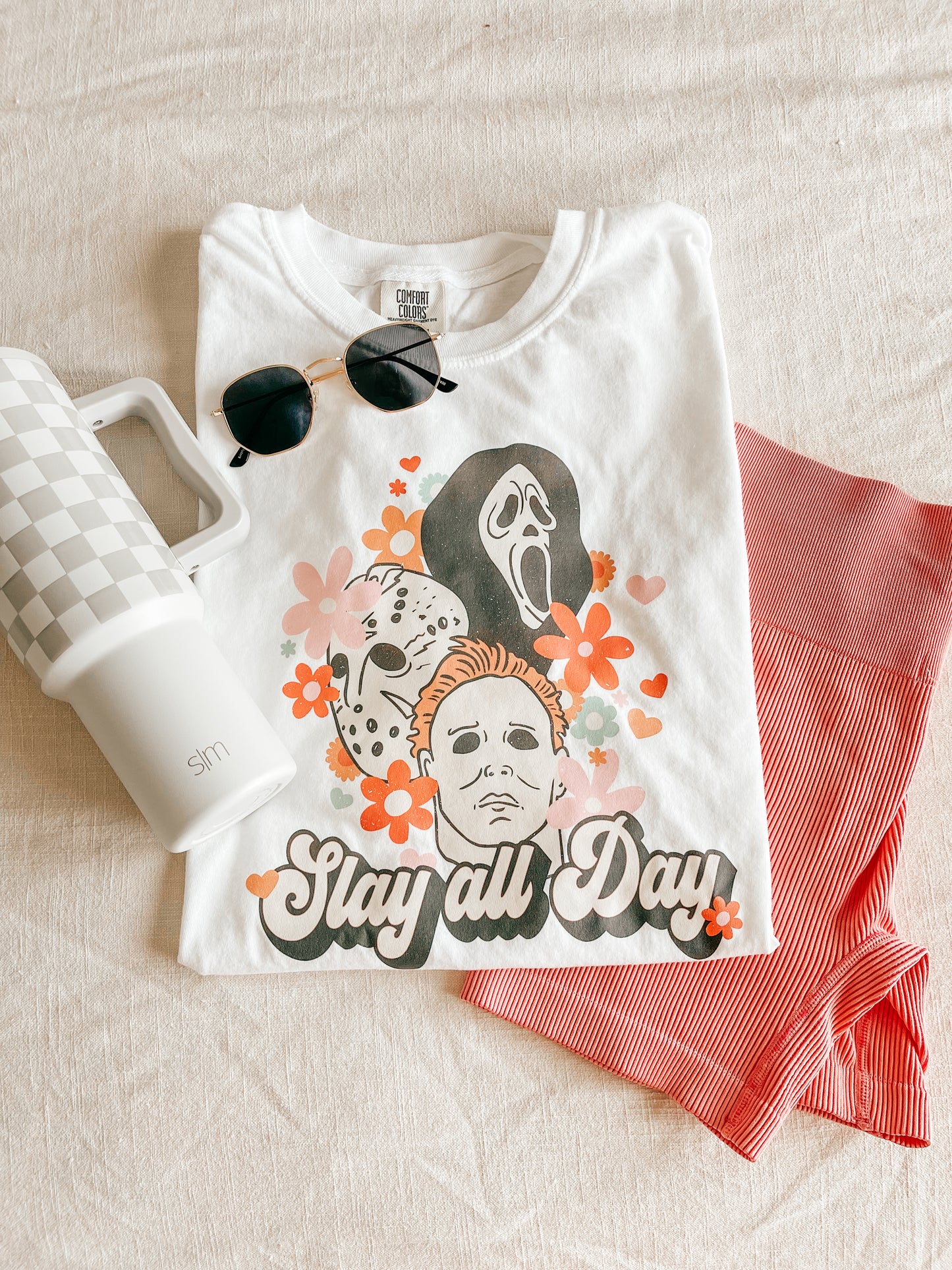 Slay All Day - Tee (Vintage White, Short Sleeve)