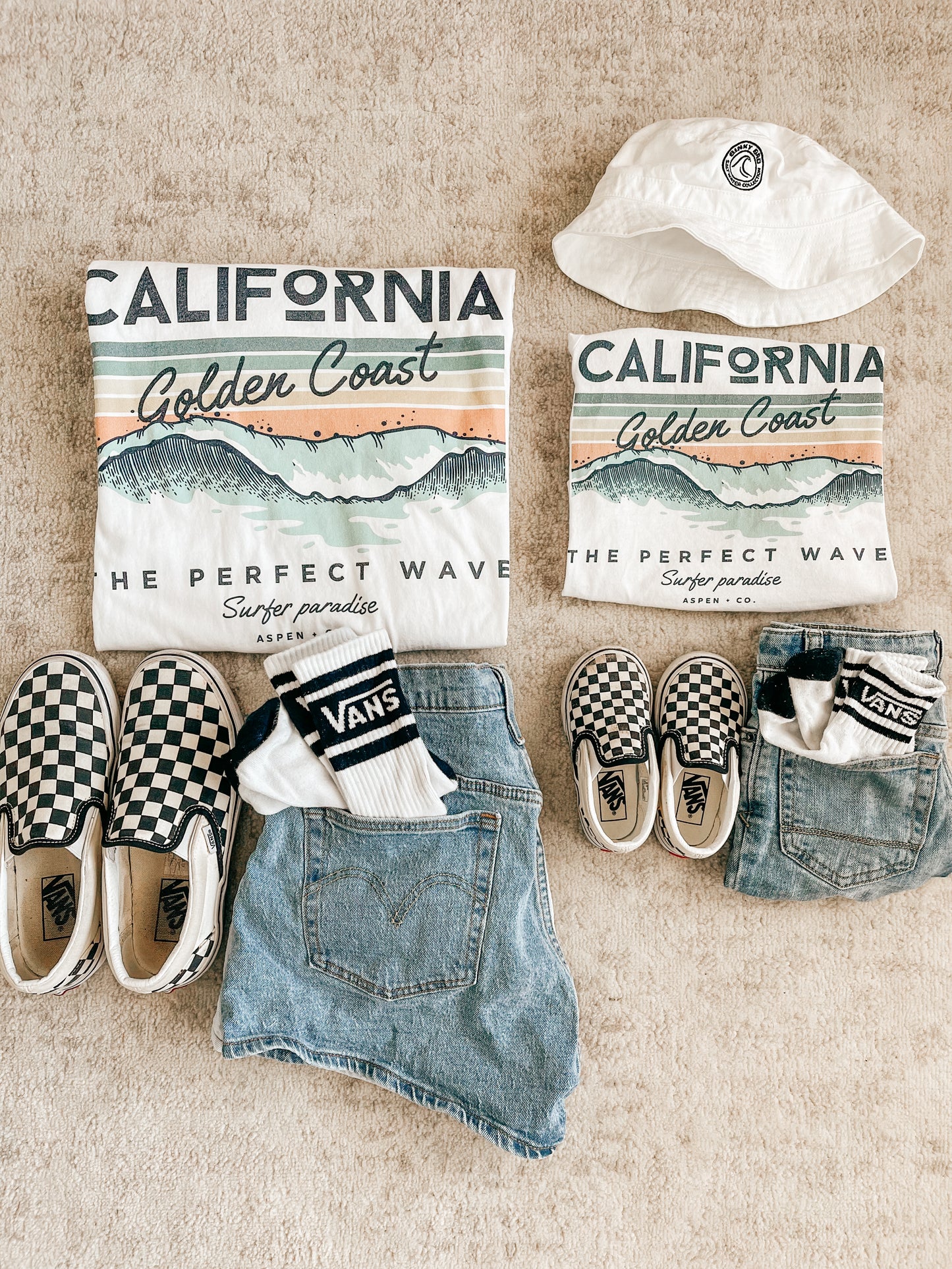 California Golden Coast (Graphic) - Kids Tee (White)