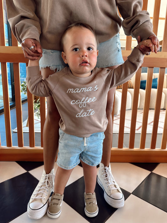 Mama's Coffee Date - Kids Sweatshirt (Toffee)