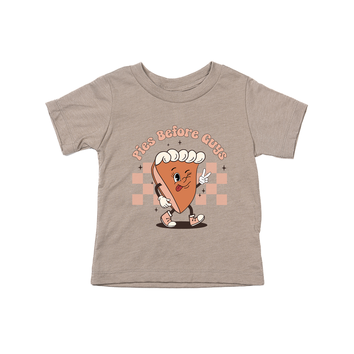 Pies Before Guys - Kids Tee (Pale Moss)