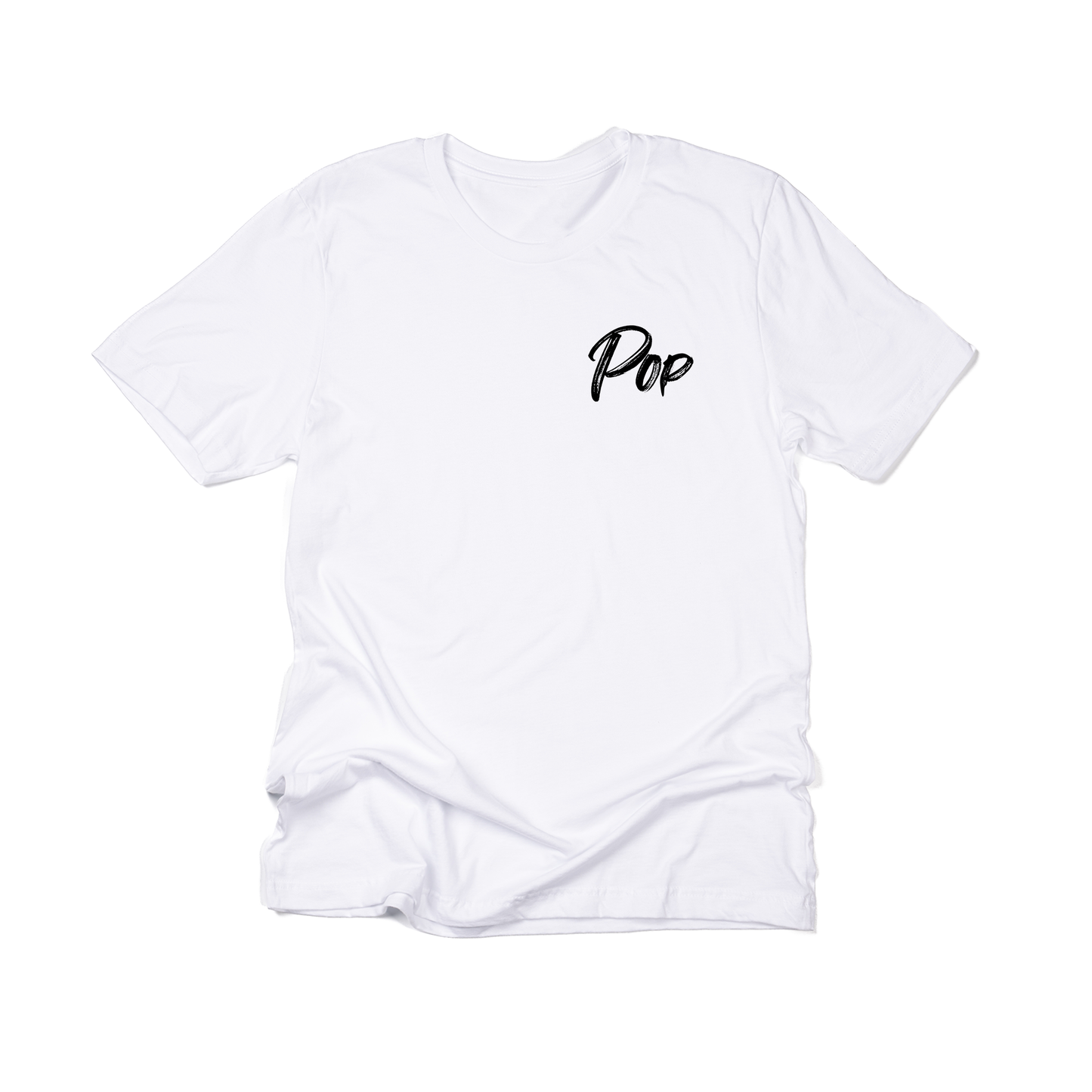 Pop (Brushed, Black, Pocket) - Tee (White)