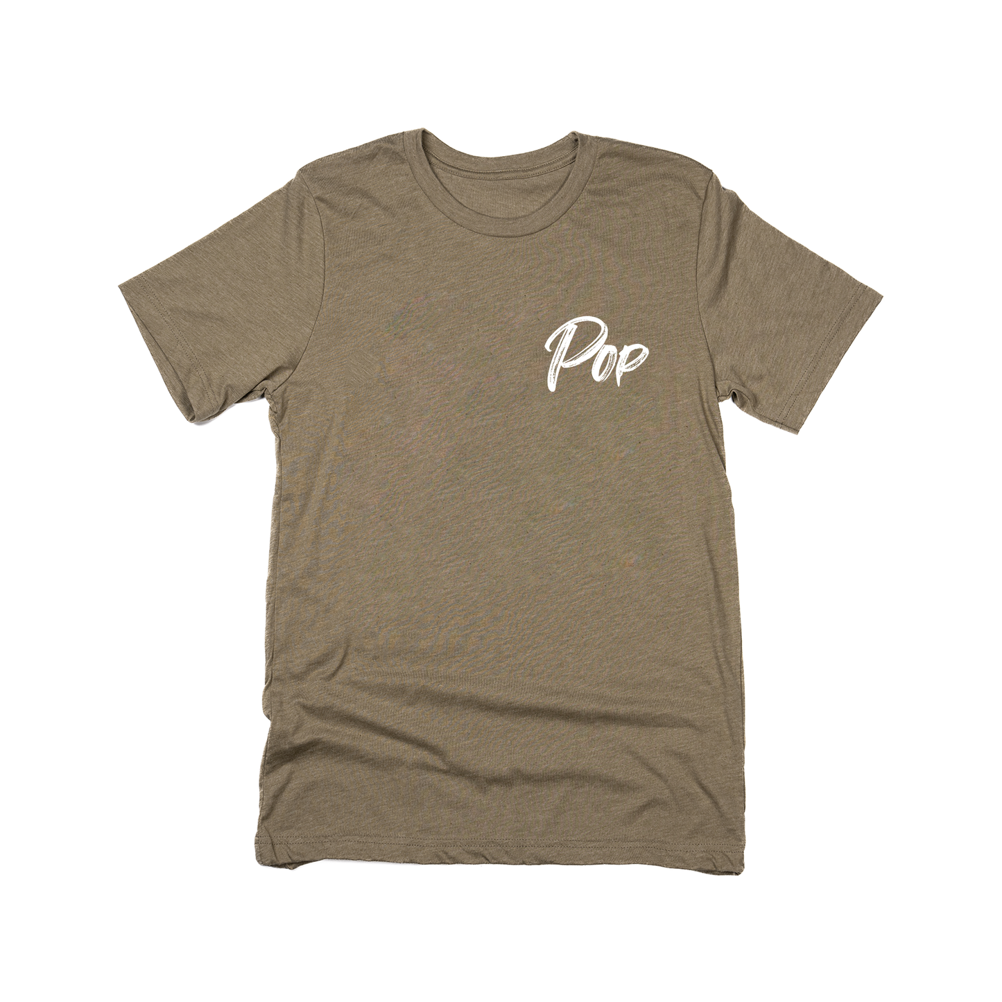 Pop (Brushed, White, Pocket) - Tee (Olive)