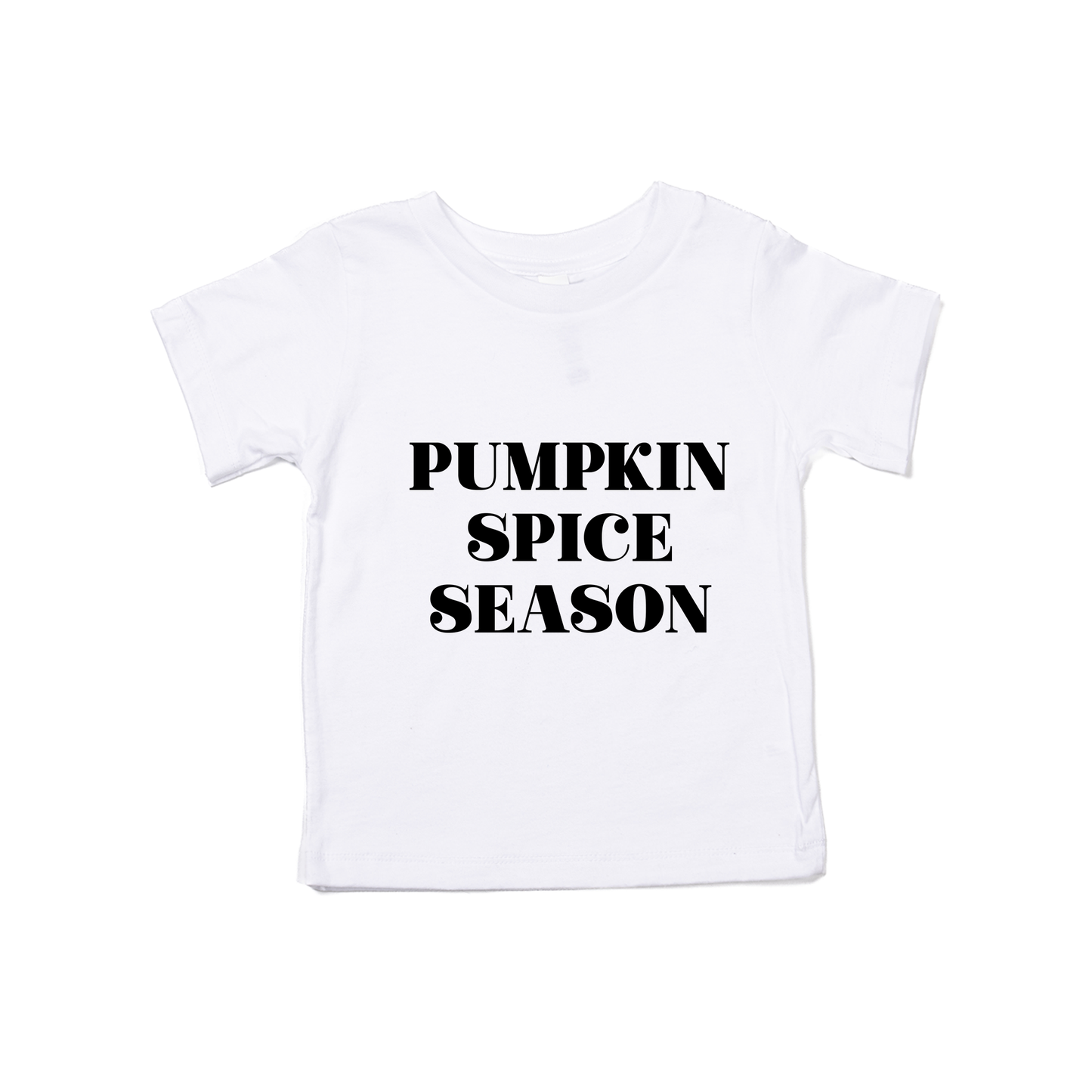 Pumpkin Spice Season (Black) - Kids Tee (White)